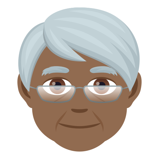 Older Adult: Medium-Dark Skin Tone on JoyPixels