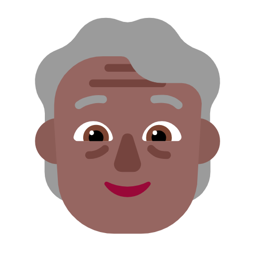 Older Adult: Medium-Dark Skin Tone on Microsoft Fluent
