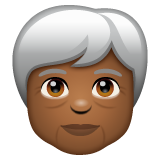 Older Adult: Medium-Dark Skin Tone on WhatsApp