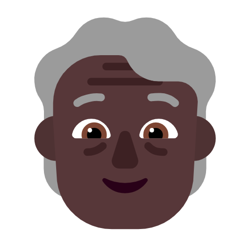 Older Adult: Dark Skin Tone on Microsoft Fluent