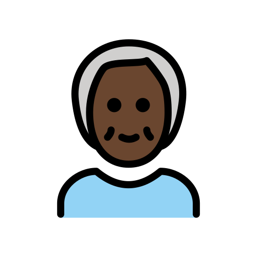 Older Adult: Dark Skin Tone on OpenMoji