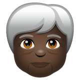 Older Adult: Dark Skin Tone on WhatsApp