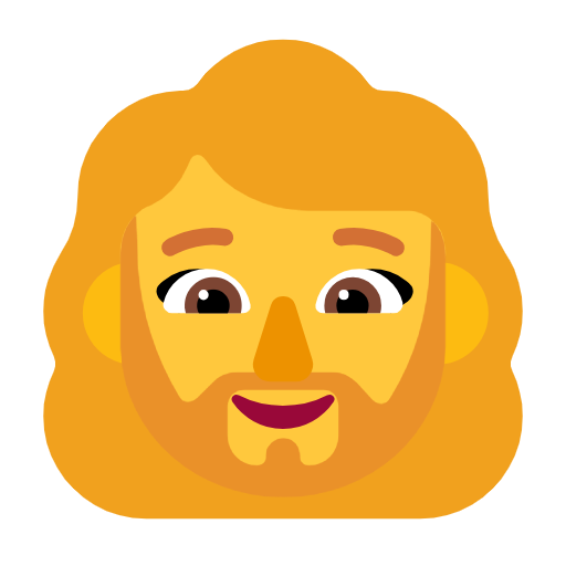 Woman: Beard on Microsoft Fluent