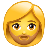Woman: Beard on WhatsApp