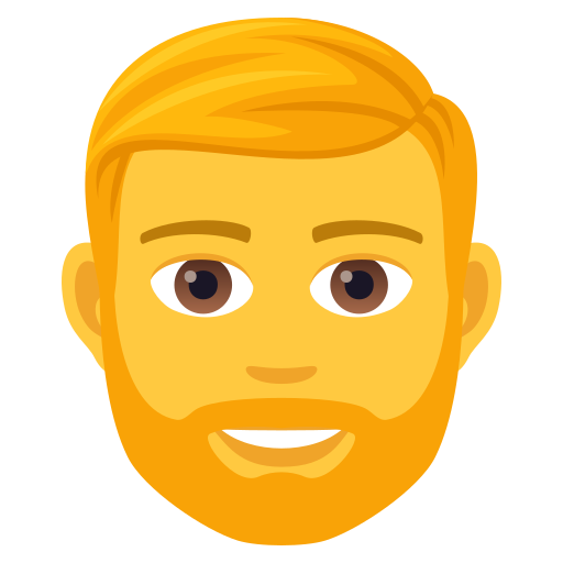 Man: Beard on JoyPixels