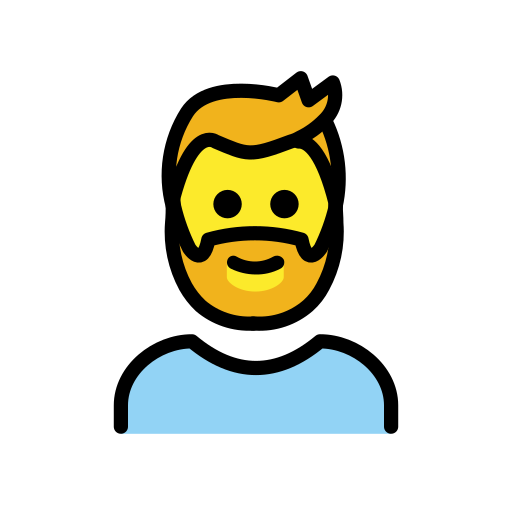 Man: Beard on OpenMoji