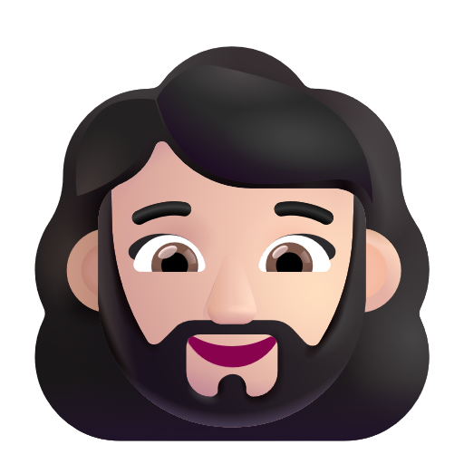 Woman: Beard: Light Skin Tone on Microsoft 3D