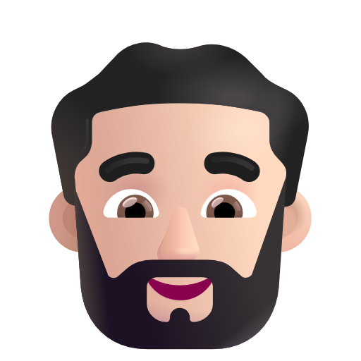 Man: Beard: Light Skin Tone on Microsoft 3D