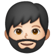 Man: Beard: Light Skin Tone on Samsung