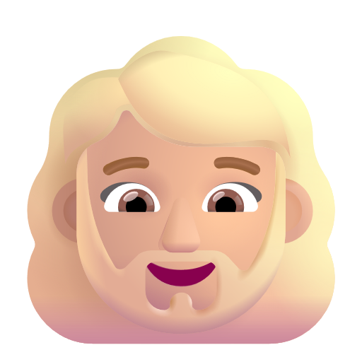 Woman: Beard: Medium-Light Skin Tone on Microsoft 3D