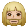 Woman: Beard: Medium-Light Skin Tone on Samsung