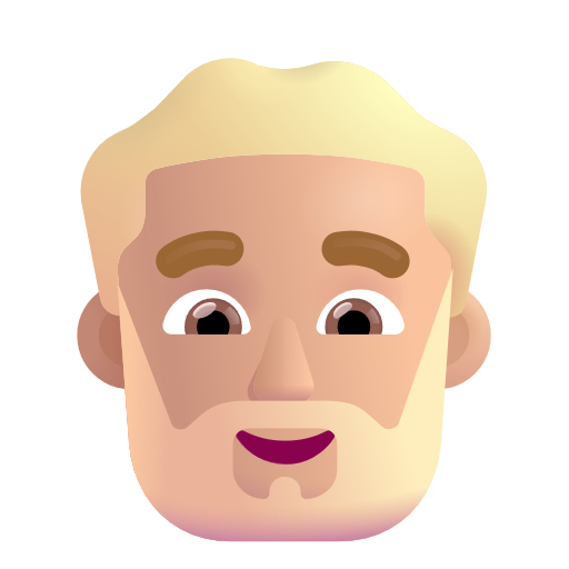 Man: Beard: Medium-Light Skin Tone on Microsoft 3D