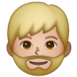 Man: Beard: Medium-Light Skin Tone on Samsung