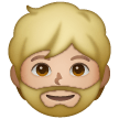 Bearded Person: Medium-Light Skin Tone on Samsung