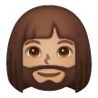 Woman: Beard: Medium Skin Tone on Samsung