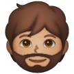 Bearded Person: Medium Skin Tone on Samsung