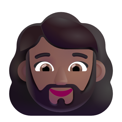 Woman: Beard: Medium-Dark Skin Tone on Microsoft 3D