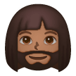 Woman: Beard: Medium-Dark Skin Tone on Samsung