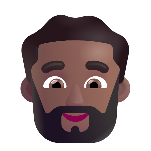 Man: Beard: Medium-Dark Skin Tone on Microsoft 3D