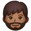 Man: Beard: Medium-Dark Skin Tone on Samsung