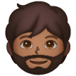 Bearded Person: Medium-Dark Skin Tone on Samsung