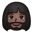 Woman: Beard: Dark Skin Tone on Samsung