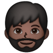 Man: Beard: Dark Skin Tone on Samsung