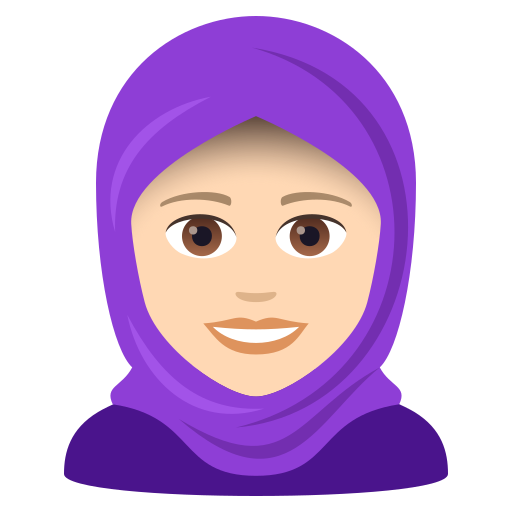 Person With Headscarf: Light Skin Tone on JoyPixels