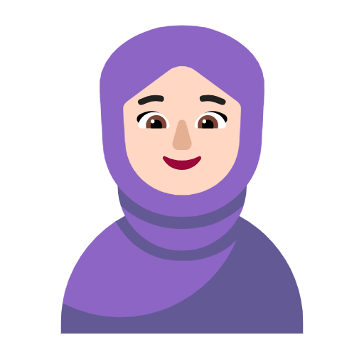 Person With Headscarf: Light Skin Tone on Microsoft Fluent