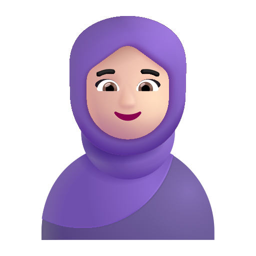 Person With Headscarf: Light Skin Tone on Microsoft 3D