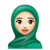 Person With Headscarf: Light Skin Tone on WhatsApp