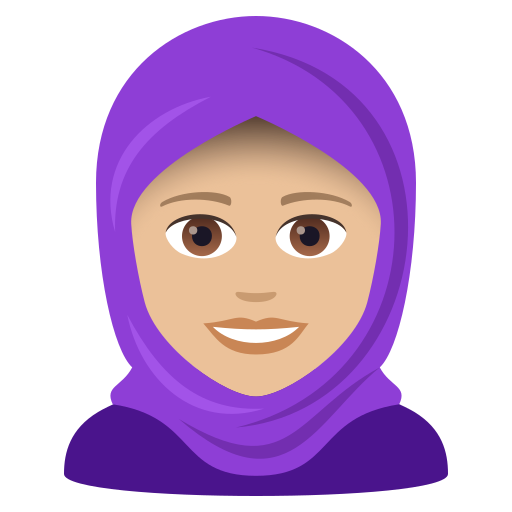 Person With Headscarf: Medium-Light Skin Tone on JoyPixels
