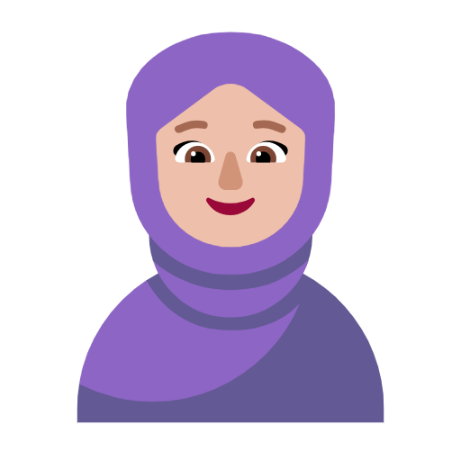 Person With Headscarf: Medium-Light Skin Tone on Microsoft Fluent