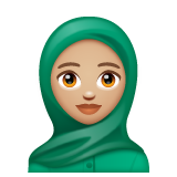 Person With Headscarf: Medium-Light Skin Tone on WhatsApp
