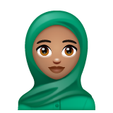 Person With Headscarf: Medium Skin Tone on WhatsApp