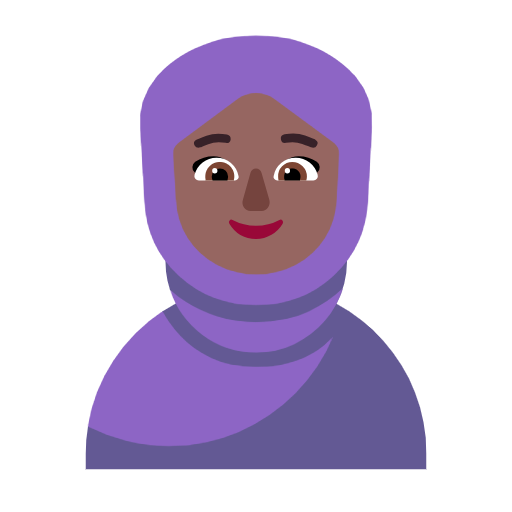 Person With Headscarf: Medium-Dark Skin Tone on Microsoft Fluent