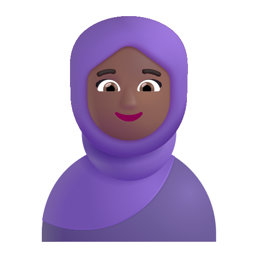Person With Headscarf: Medium-Dark Skin Tone on Microsoft 3D