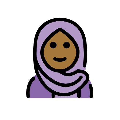 Person With Headscarf: Medium-Dark Skin Tone on OpenMoji