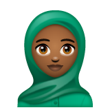 Person With Headscarf: Medium-Dark Skin Tone on WhatsApp