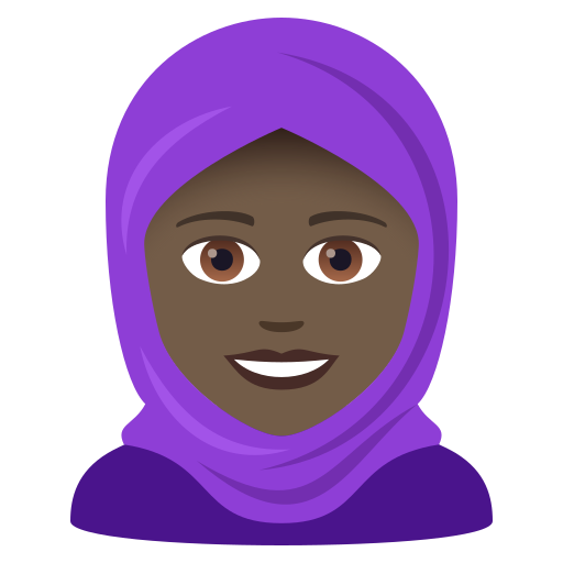 Person With Headscarf: Dark Skin Tone on JoyPixels