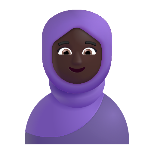 Person With Headscarf: Dark Skin Tone on Microsoft 3D