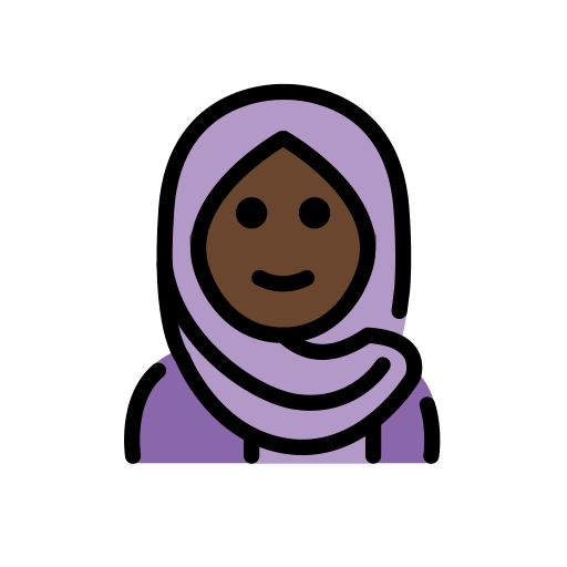 Person With Headscarf: Dark Skin Tone on OpenMoji
