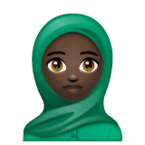 Person With Headscarf: Dark Skin Tone on WhatsApp