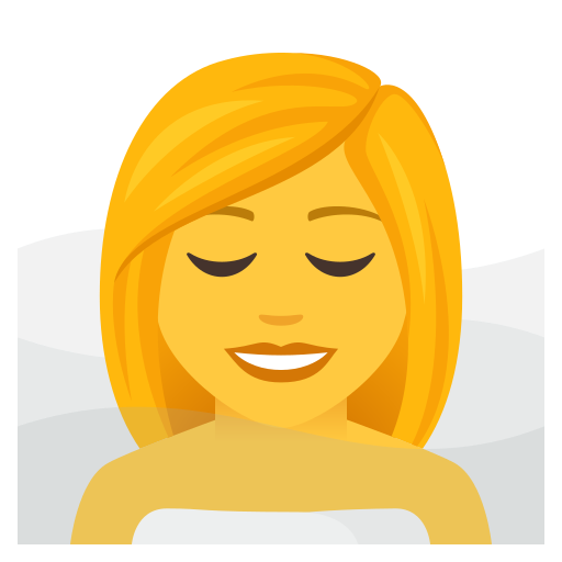 Woman In Steamy Room on JoyPixels