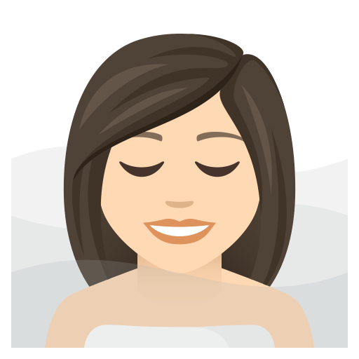 Woman In Steamy Room: Light Skin Tone on JoyPixels