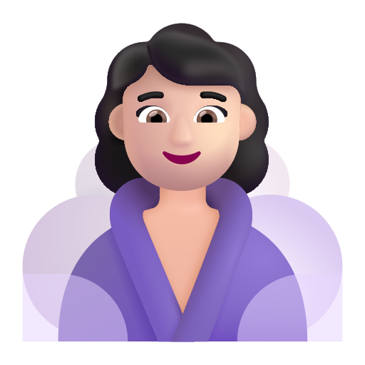 Woman In Steamy Room: Light Skin Tone on Microsoft 3D