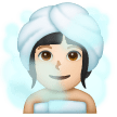 Woman In Steamy Room: Light Skin Tone on Samsung