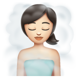 Woman In Steamy Room: Light Skin Tone on WhatsApp