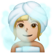 Woman In Steamy Room: Medium-Light Skin Tone on Samsung