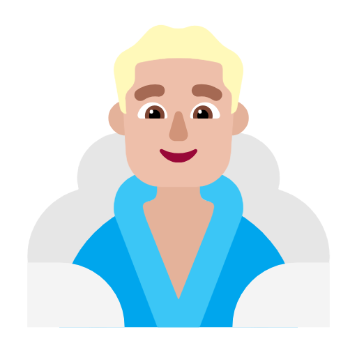 Man In Steamy Room: Medium-Light Skin Tone on Microsoft Fluent